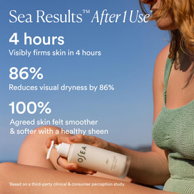 OSEA label close-up showing key ingredients and transparency benefit