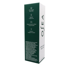 OSEA recyclable packaging close-up emphasizing ocean-responsible values