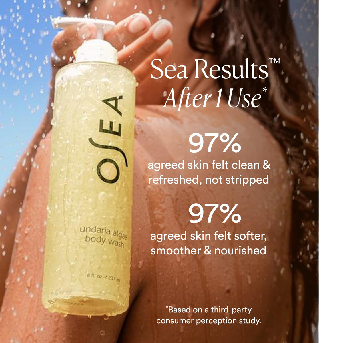 OSEA whipped foam on hand demonstrating gentle lather and hydration