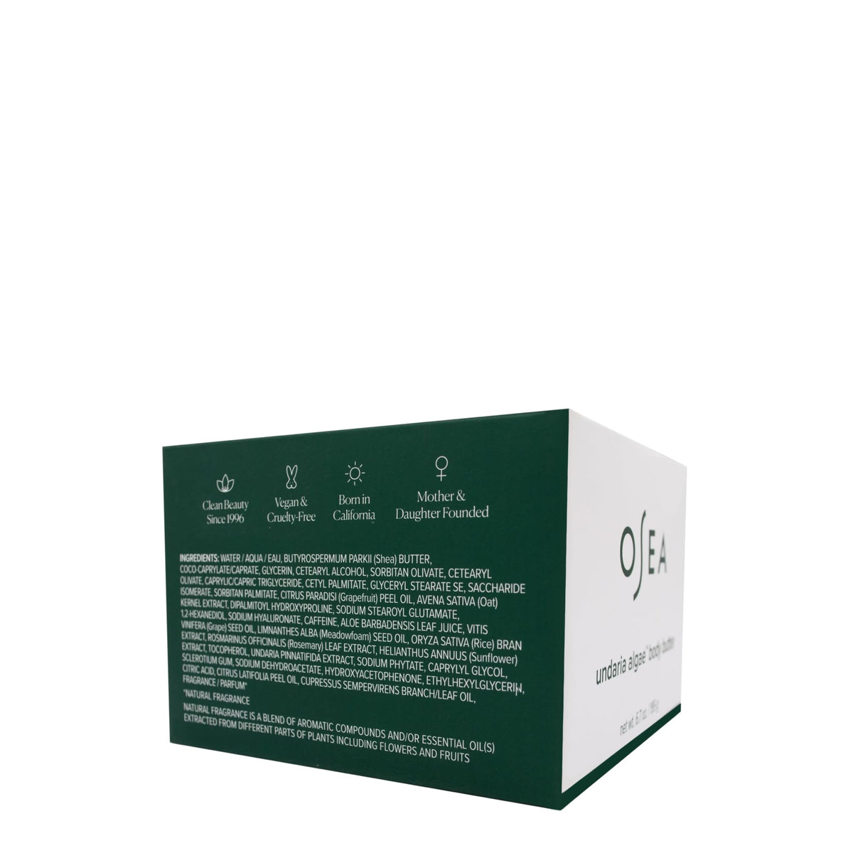 OSEA recycled packaging detail showcasing eco-conscious materials benefit