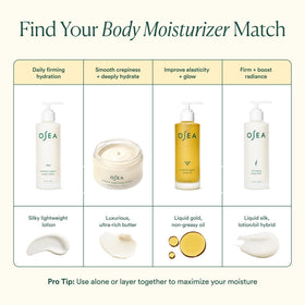 OSEA oil applied to damp skin illustrating moisture sealing and softening benefit