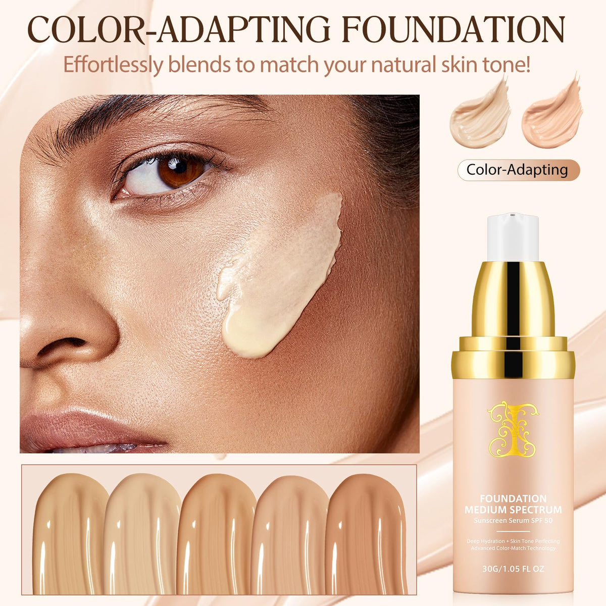O.SECERT texture drop close-up demonstrating smooth hydrating finish