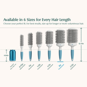 Osensia detail of ionic bristles reducing frizz and boosting shine
