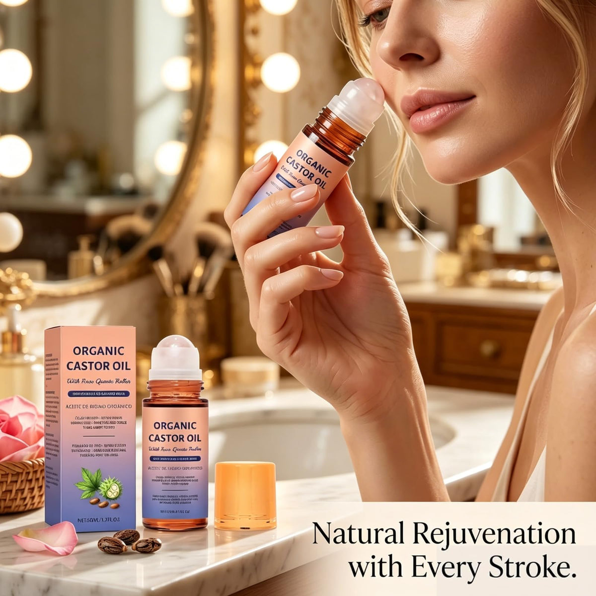 OSFRIAGE applying roll-on to brow for precise moisture and grooming control