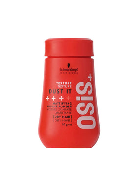 OSiS+ jar front view showing compact matte packaging and travel-friendly design