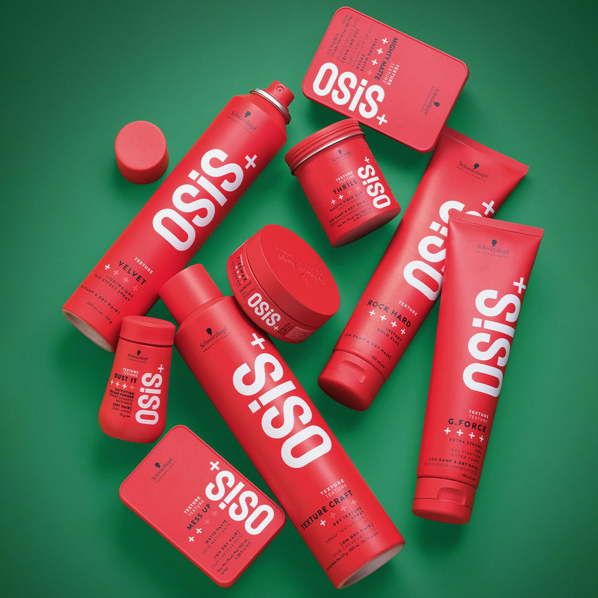 OSiS+ next to a passport showing travel-size convenience and easy touch-ups