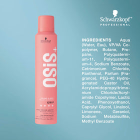 OSiS+ application on damp hair showing easy distribution and root lift