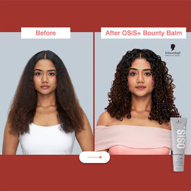 OSiS+ tube beside hand for scale indicates travel-friendly 5oz size