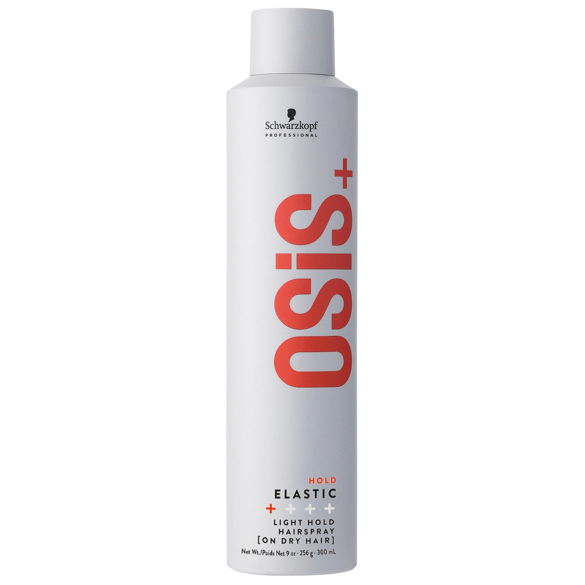OSiS+ front spray can showing product packaging and size benefit