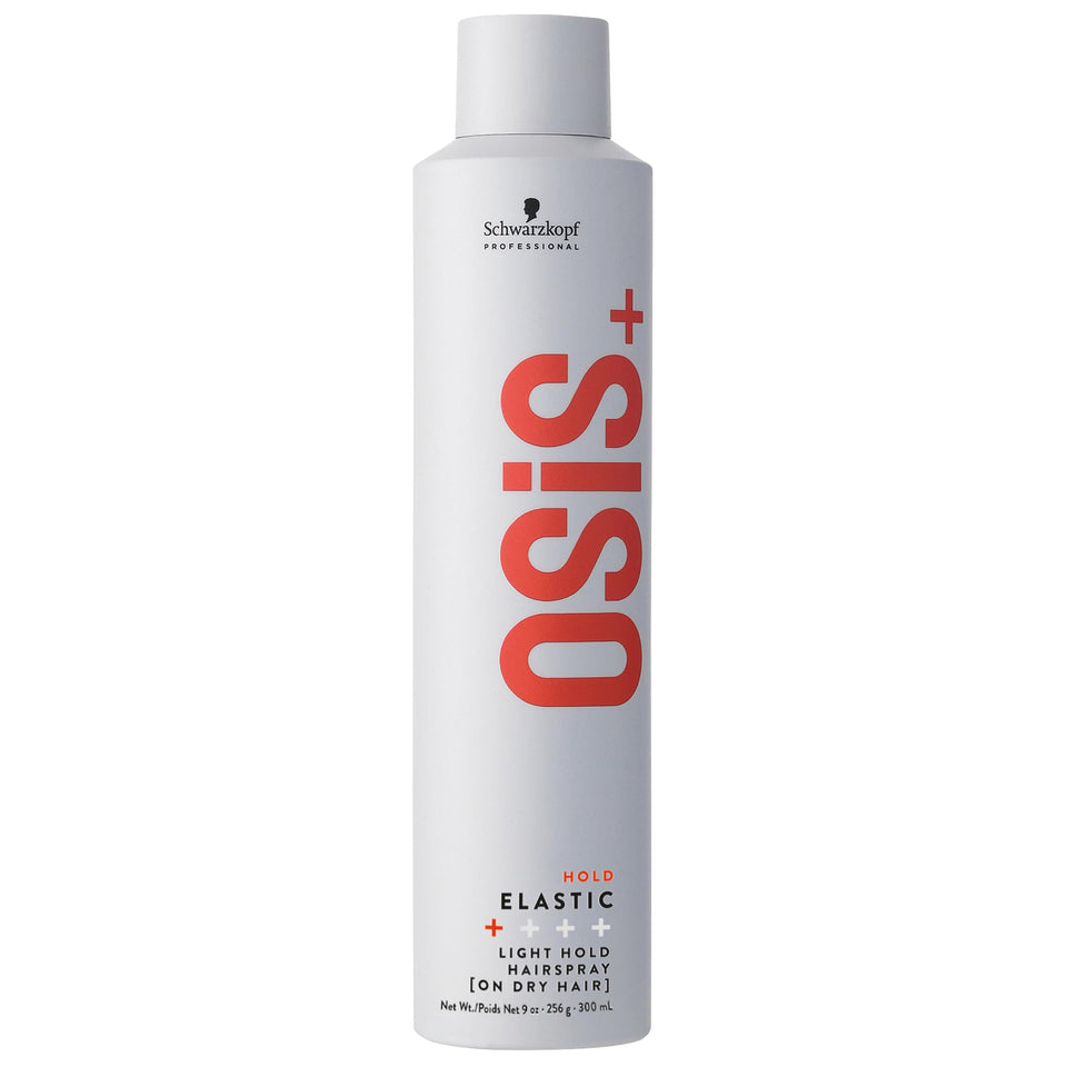 OSiS+ front spray can showing product packaging and size benefit
