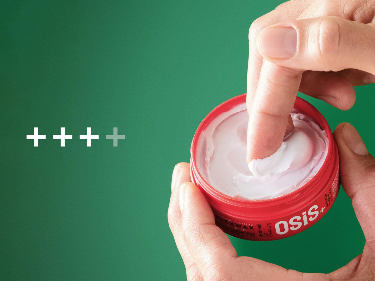 OSiS+ Flexwax creamy texture close-up revealing spreadable consistency benefit