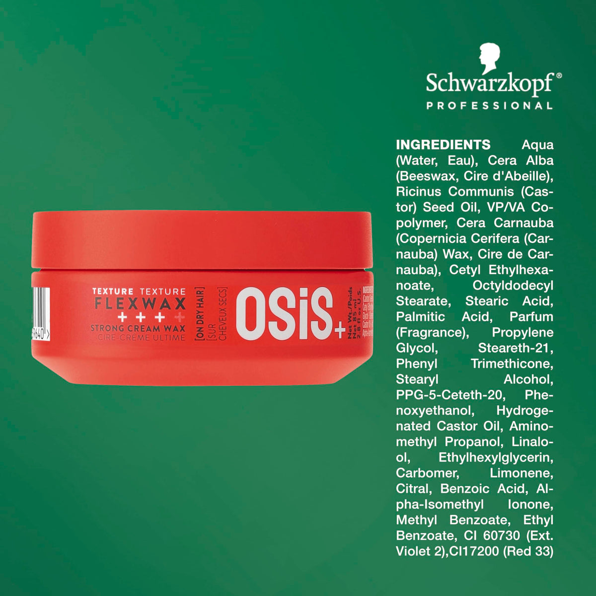 OSiS+ Flexwax on medium tousled hair illustrating textured volume and shine benefit