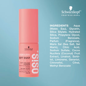 OSiS+ Soft Dust powder texture close-up showing non-gritty finish