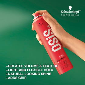 OSiS+ superfine mist close-up demonstrating even application and lightweight spray