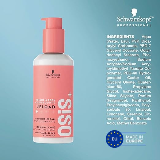 OSiS+ cream on hand being applied to damp hair for better root lift