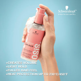 OSiS+ pump and cap detail highlighting easy dispensing and travel convenience