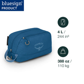 Osprey Daylite toiletry kit open with toiletries inside for quick-access organization benefit