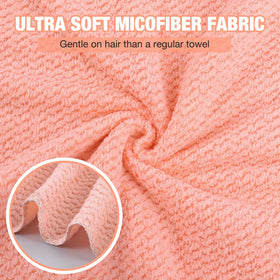 OSRPIEU towel beside ruler showing 40x24 inch size for long hair coverage