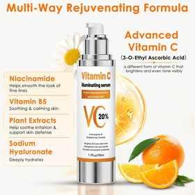 Ossjds ingredient panel label showing vitamin C and hyaluronic acids for antioxidant support
