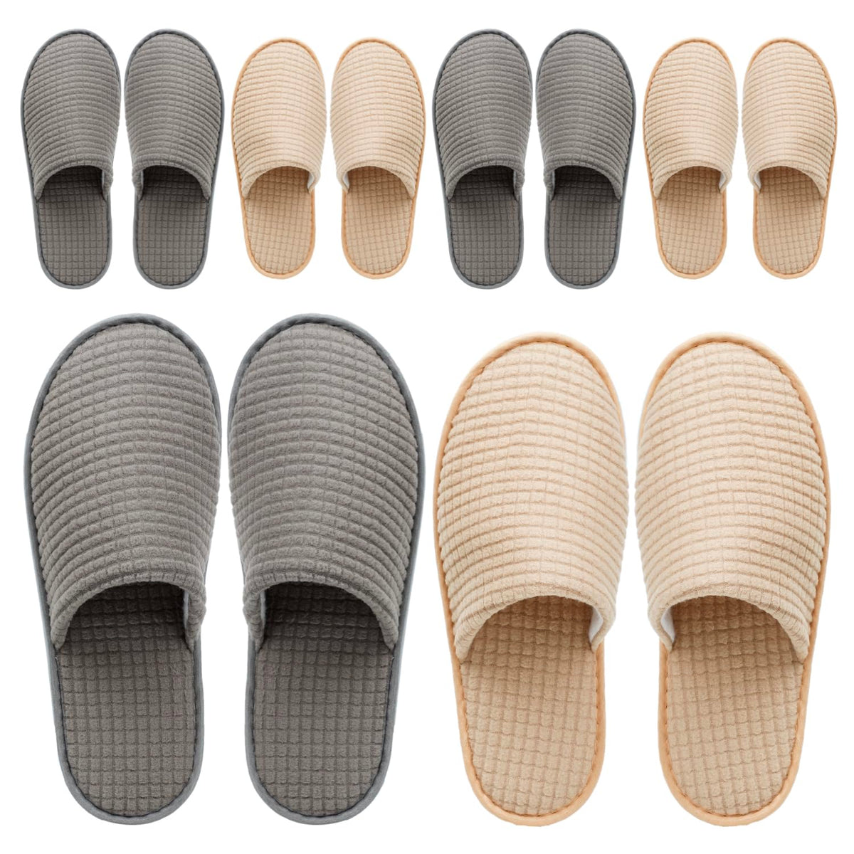 ostadarra front packaging showing six pairs and clear benefit of ready-to-present guest slippers