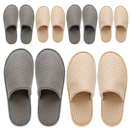 ostadarra front packaging showing six pairs and clear benefit of ready-to-present guest slippers