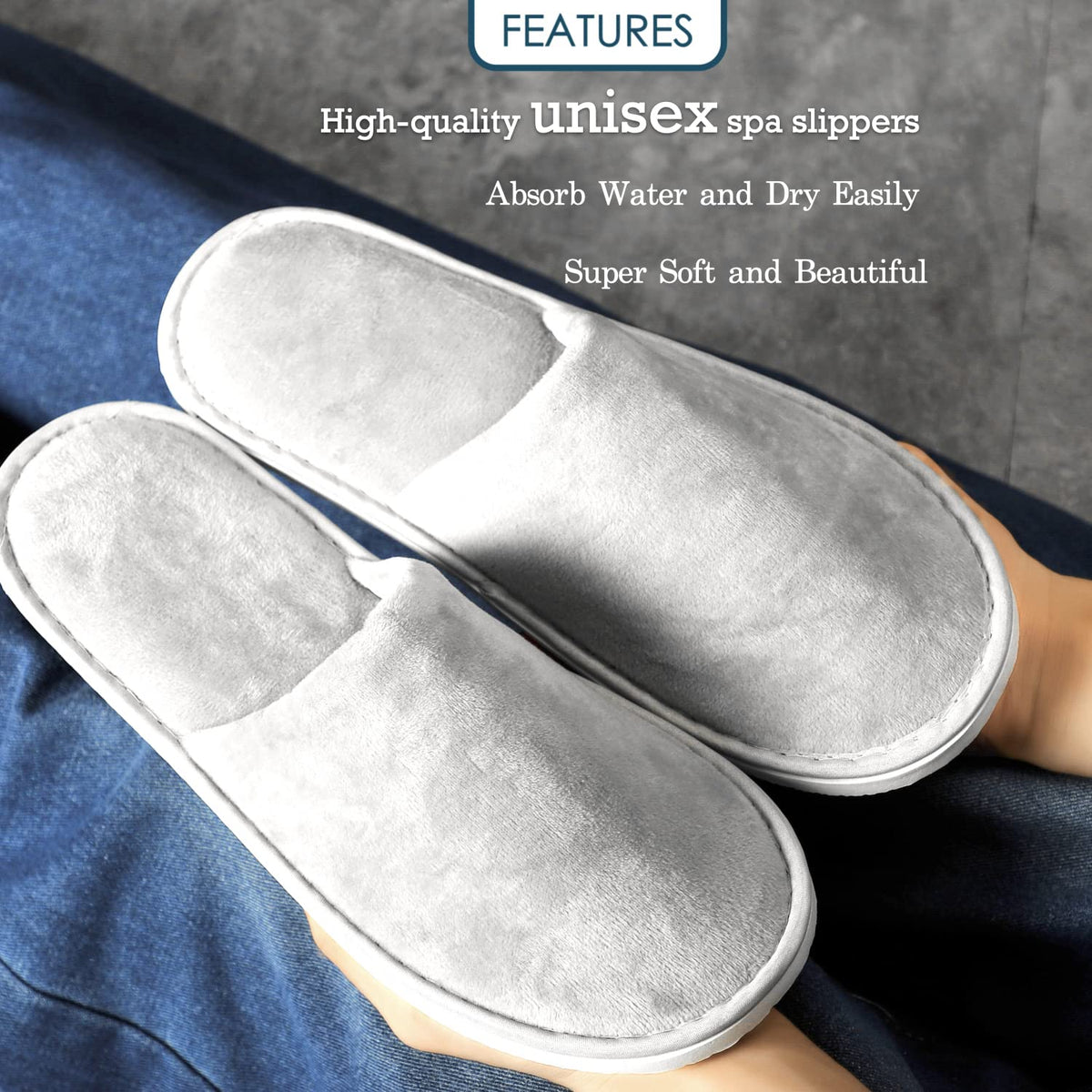 OSTADARRA slipper next to ruler showing one-size-fit dimensions