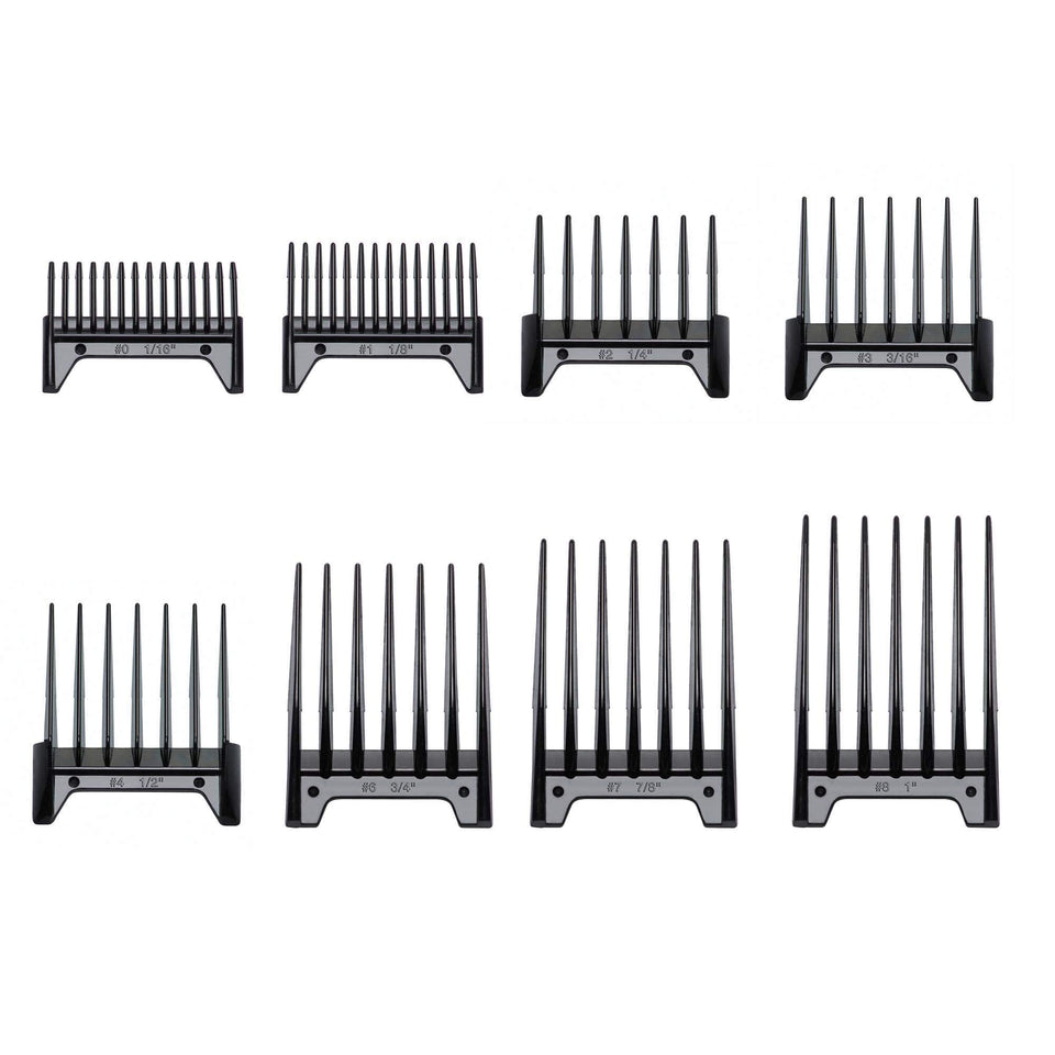 Oster guide comb front view showing fit and uniform cutting benefit