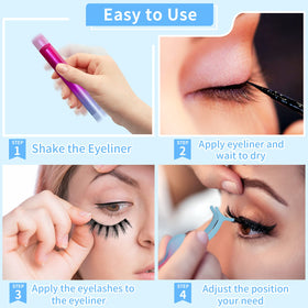 OTET tweezers placing lash to show easy, accurate application benefit