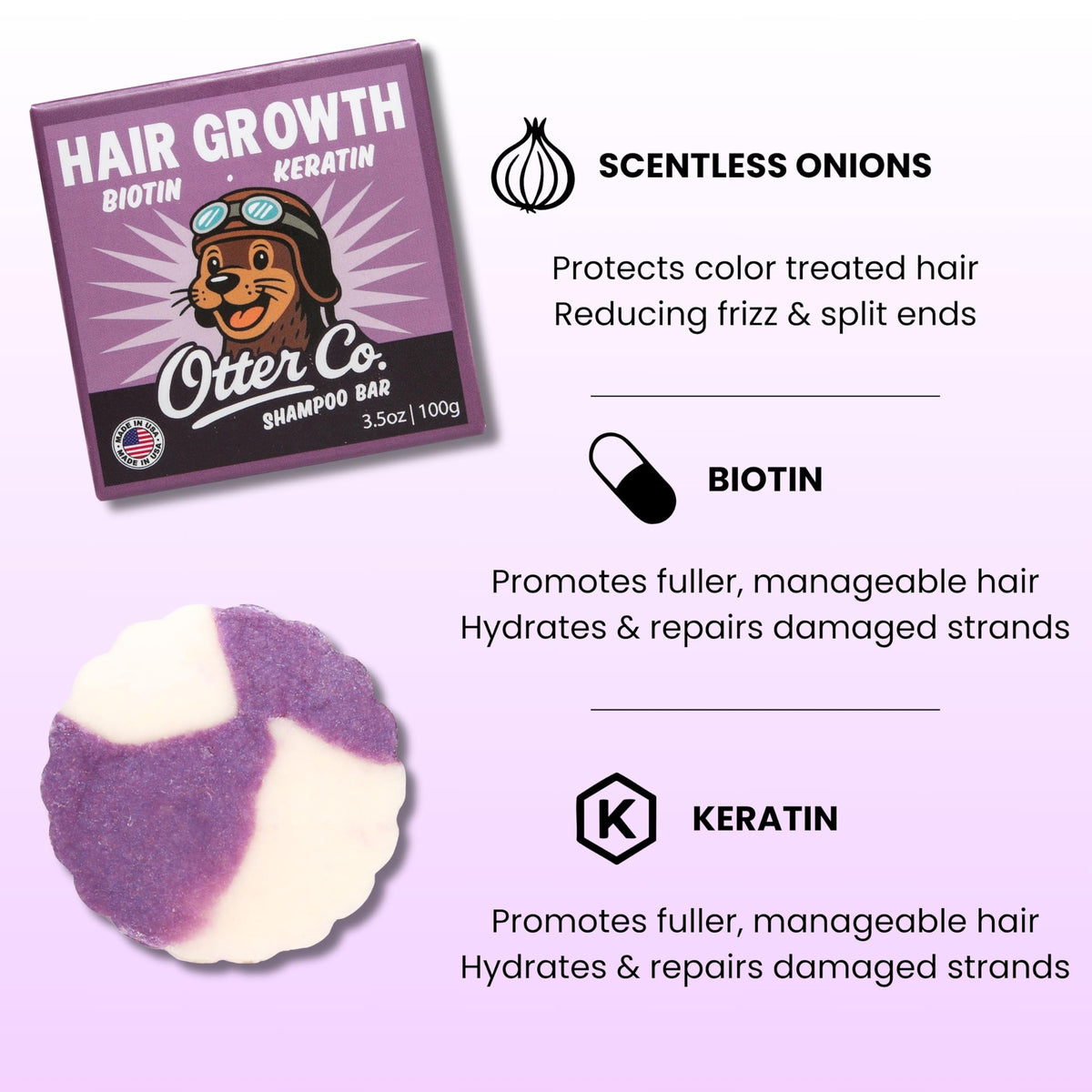 Close-up of Otter Co. bar texture highlighting creamy lather potential and solidity