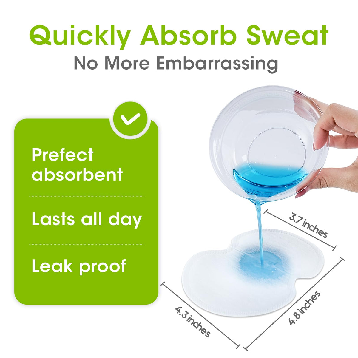 OTTOLIVES pad applied inside shirt underarm for discreet protection