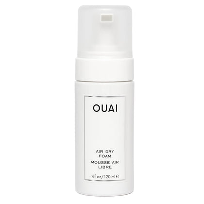 OUAI front packaging showing foam bottle and benefits