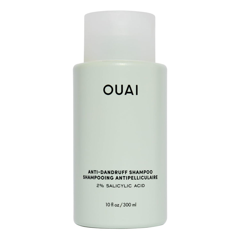 OUAI anti dandruff shampoo front bottle showing clean design and volume benefit