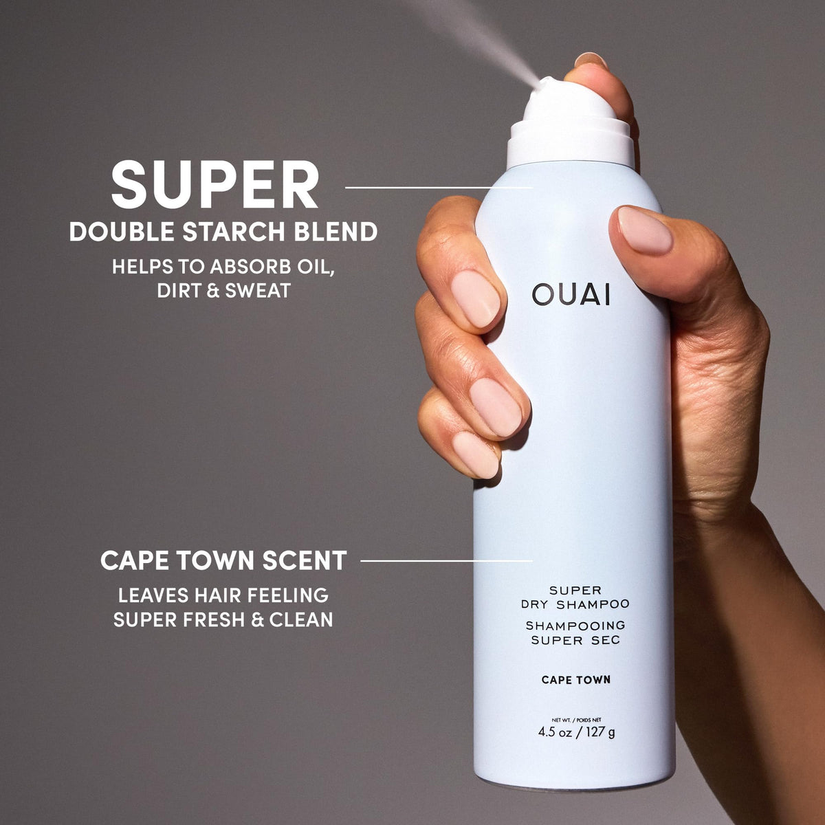 OUAI Cape Town scent notes visual showing fresh herbal-fruity fragrance