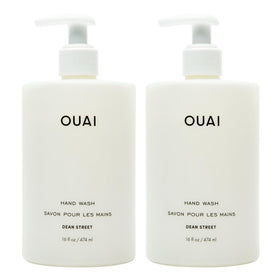 OUAI Dean Street front bottle showing label and elegant packaging, adds style to sink