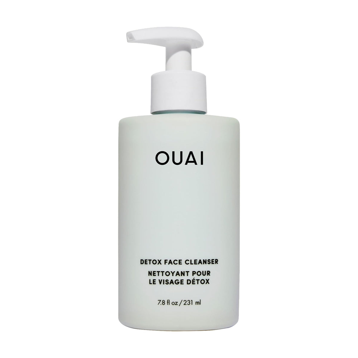 OUAI front bottle of Detox Facial Cleanser showing product and branding for clear cleansing
