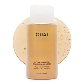 OUAI Detox Shampoo front bottle shows branding and clean formula benefit