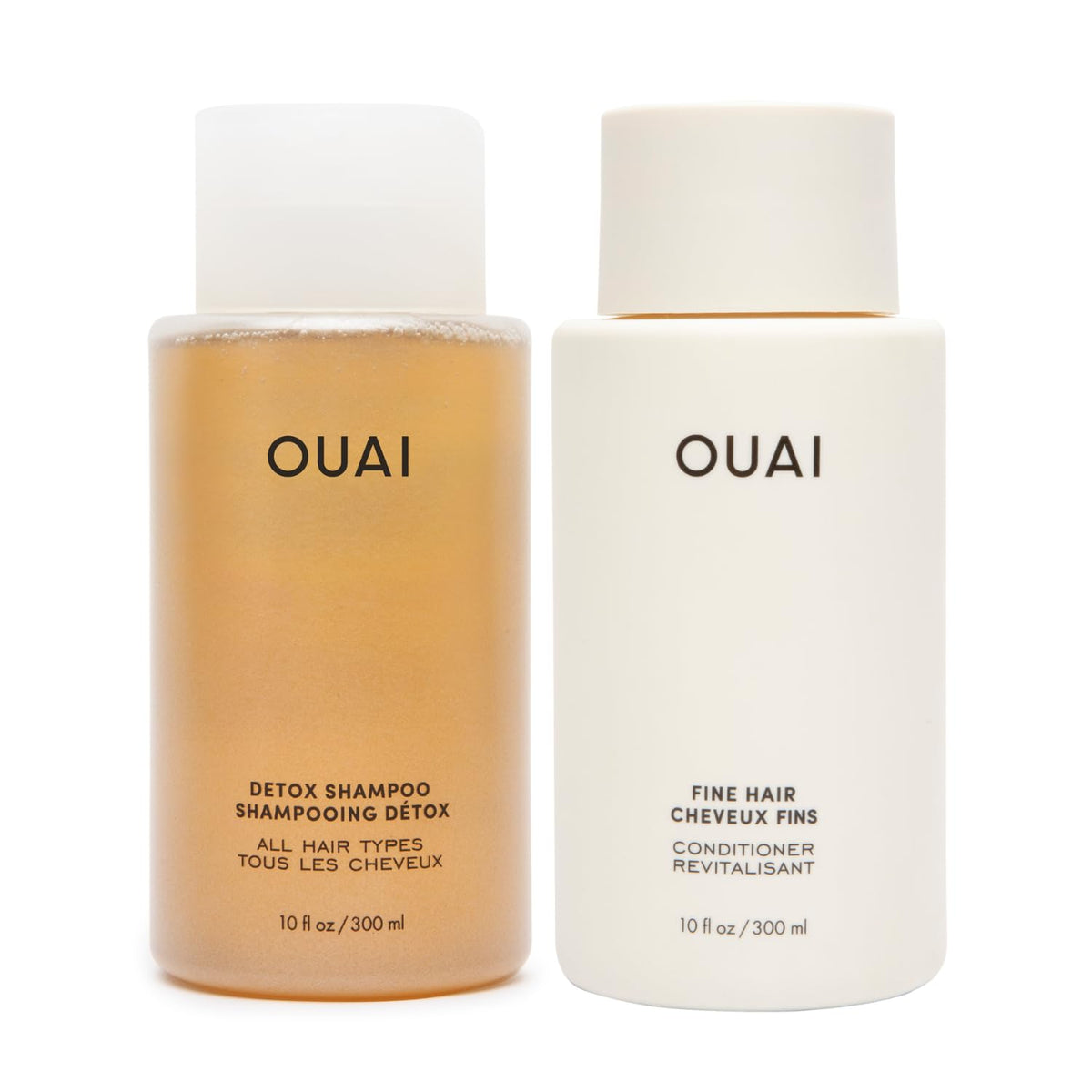 OUAI Detox Shampoo front bottle showing label and benefit clarifying scalp