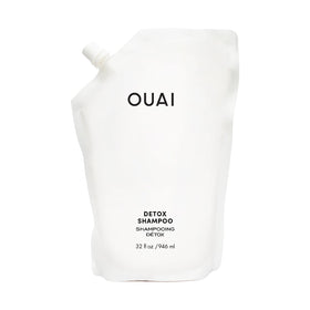 OUAI refill pouch front view showing product and eco benefit
