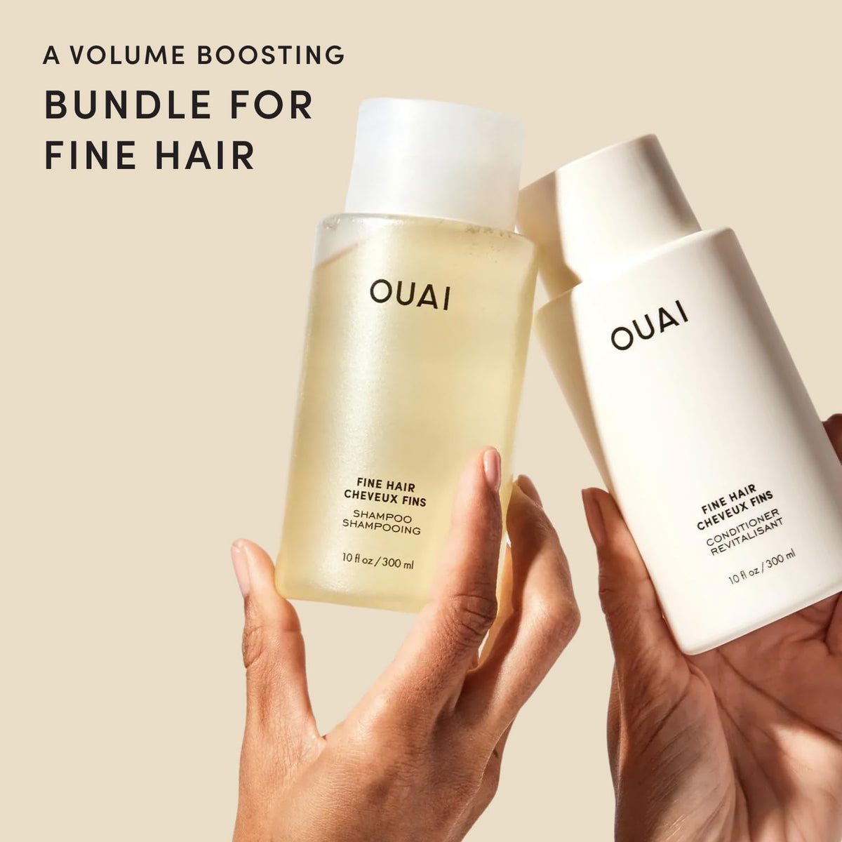 OUAI close-up of back label ingredient panel for transparency and benefits