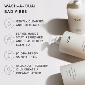 OUAI lather texture close-up demonstrating gentle cleansing and softness
