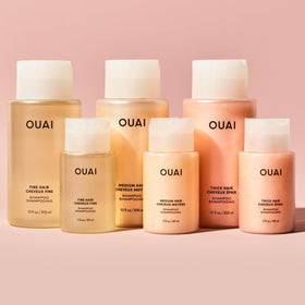 OUAI ingredient focus shot with biotin chia seed oil and keratin explaining strength