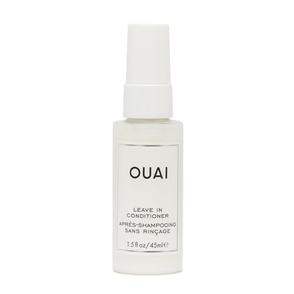 OUAI front packaging showing compact bottle and clear branding, travel-friendly convenience