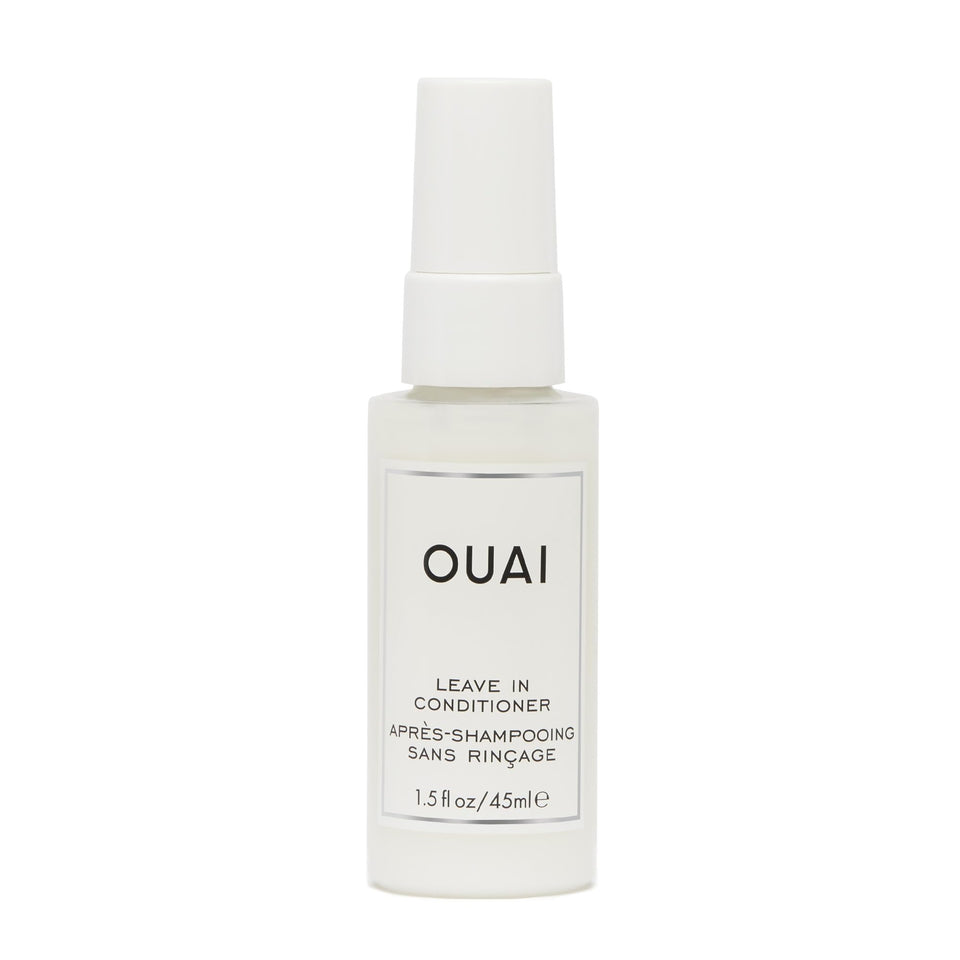 OUAI front packaging showing compact bottle and clear branding, travel-friendly convenience