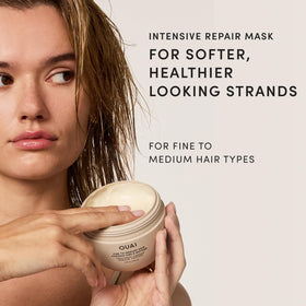 OUAI open tub close-up of creamy masque texture and rich consistency