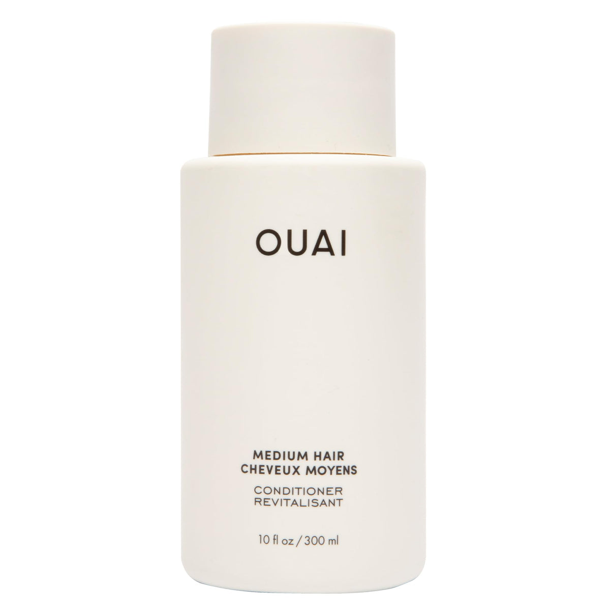OUAI medium conditioner front bottle showing clean design and brand hydration benefit