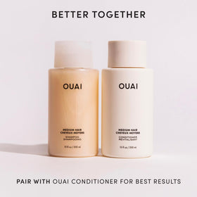 OUAI product with coconut and babassu ingredient bottles conveying hydration