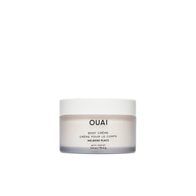 OUAI Melrose Place front jar showing compact travel packaging and easy storage