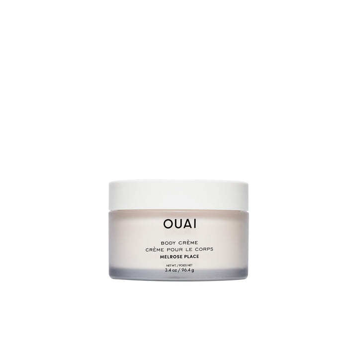 OUAI Melrose Place front jar showing compact travel packaging and easy storage
