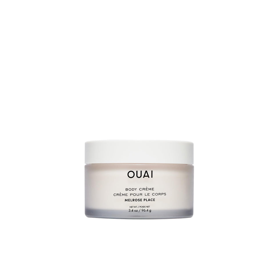 OUAI Melrose Place front jar showing compact travel packaging and easy storage