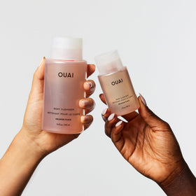 OUAI label detail highlighting clean formula and ingredient transparency
